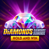 Diamonds Diamonds Diamonds Hold and Win 徽标