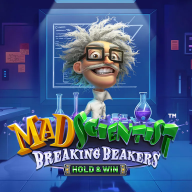 Mad Scientist Breaking Beakers 徽标