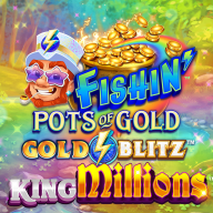 Fishin Pots of Gold Gold Blitz King Millions 徽标