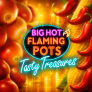 Big Hot Flaming Pots Tasty Treasures 徽标