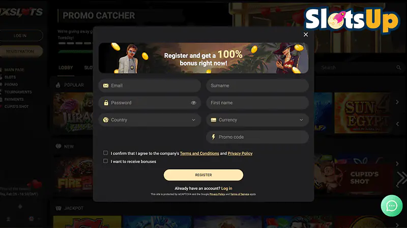1xSlots 注册登录