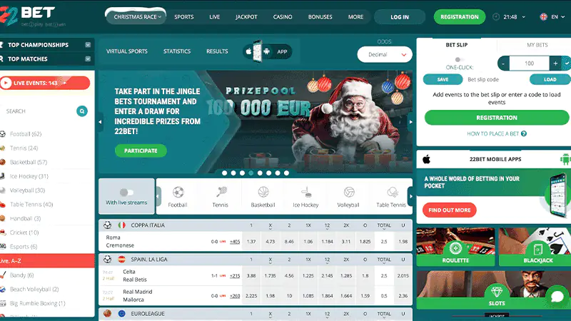 22bet 登录 1