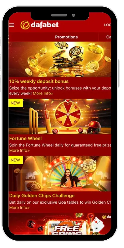 Dafabet 奖金截图